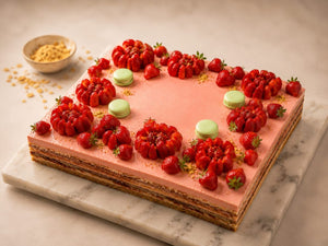 Gâteau Prestige fraisier 1/4plateau