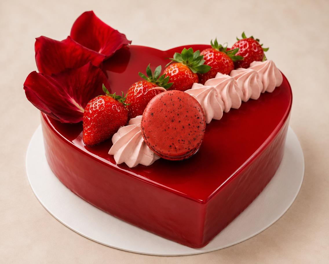 Entremets Romantique Chocolat & Fraises - Livraison 24 Heures