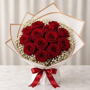 Bouquet Prestige Roses Rouges - Luxe Intemporel | Collection Prestige 48h